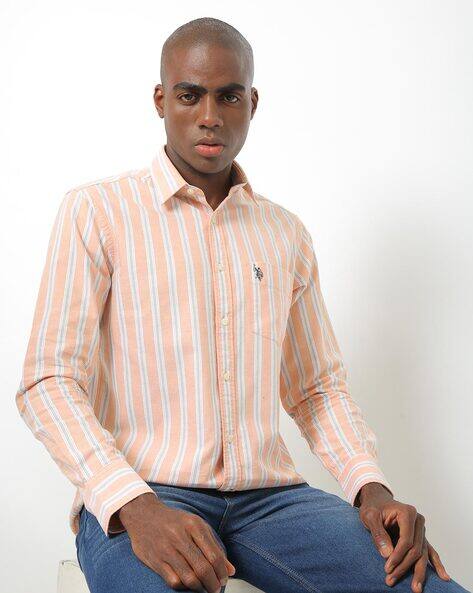 Orange Shirts for Men by U.S. Polo Assn 