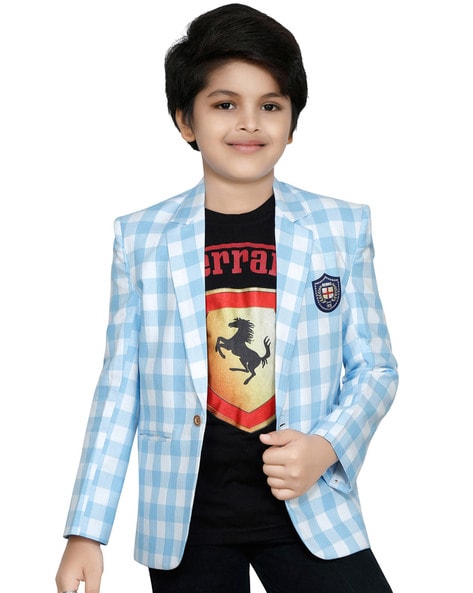 Sports jacket - Blue/Checked - Kids