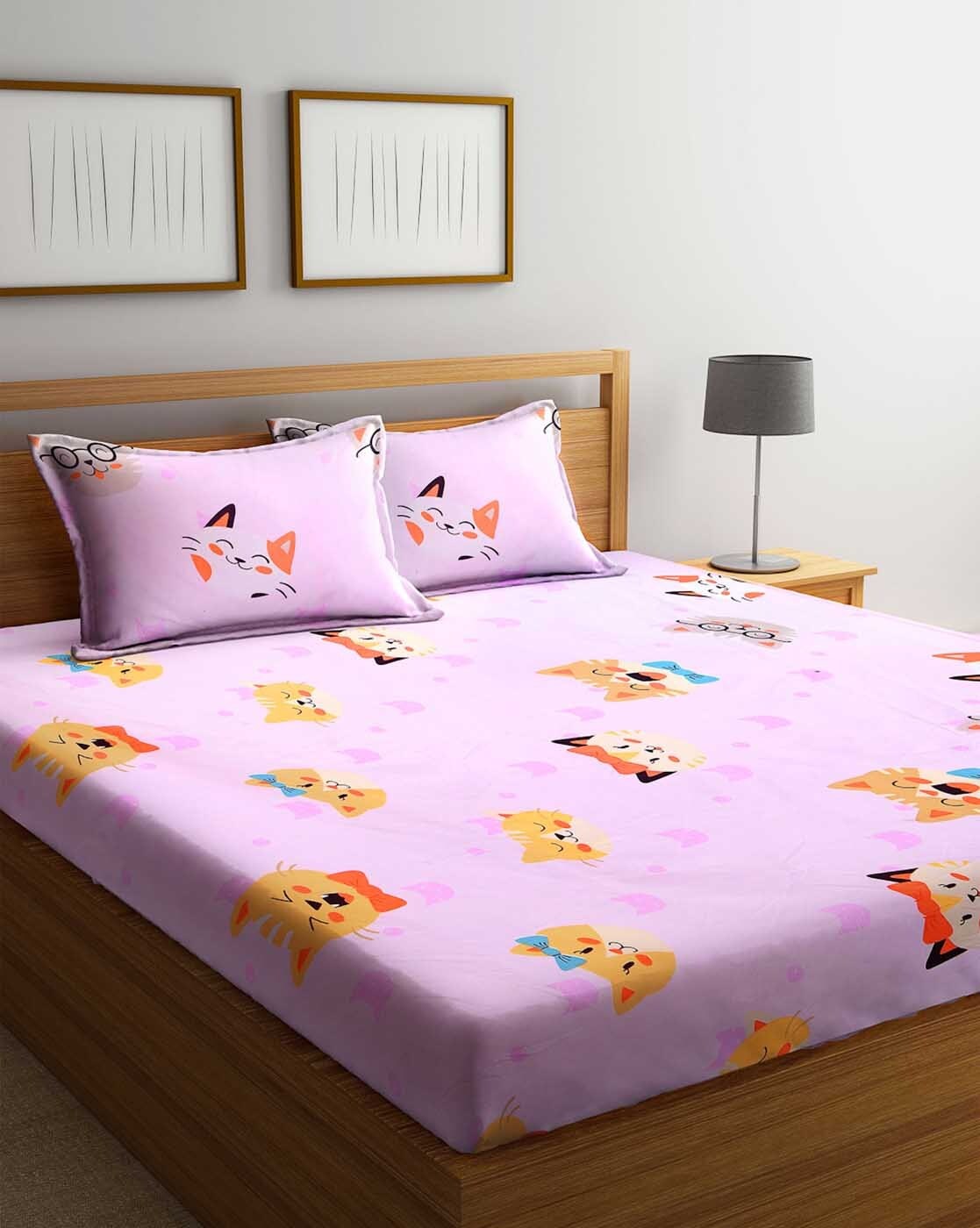 Buy Pink Bedsheets for Home & Kitchen by KLOTTHE Online | Ajio.com