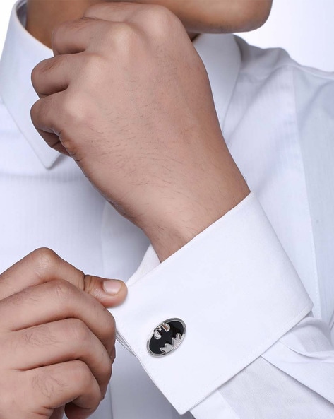 Buy Black Cufflinks & Tiepins for Men by Tistabene Online 