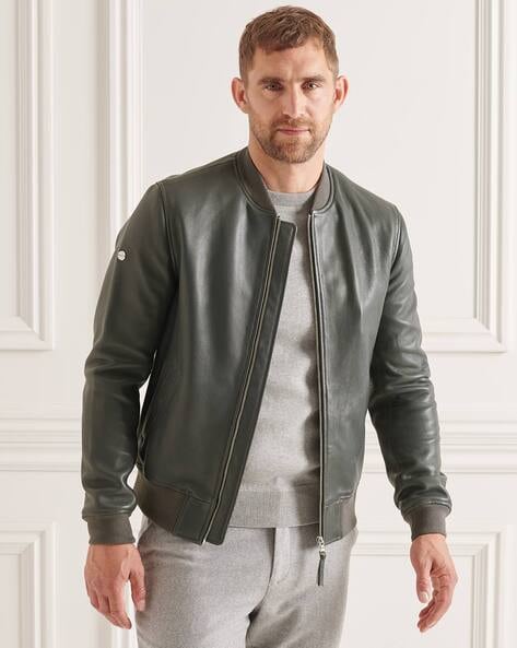 The Bomber | Black Lambskin Leather Jacket | Made in USA – ASHR