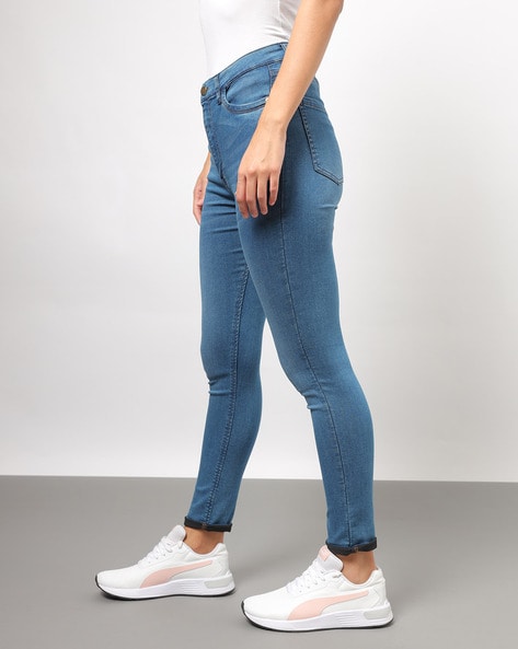 Buy Light Blue Jeans & Jeggings for Women by Outryt Online