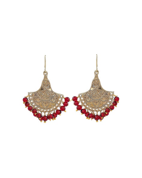 Devika Antique Jhumka Earrings | Indian Earrings Online - Tarinika