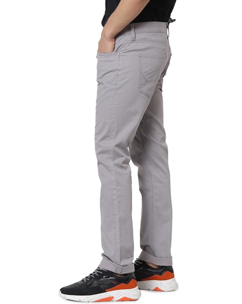 Buy Jack  Jones Grey Self Design Trousers for Men Online  Tata CLiQ
