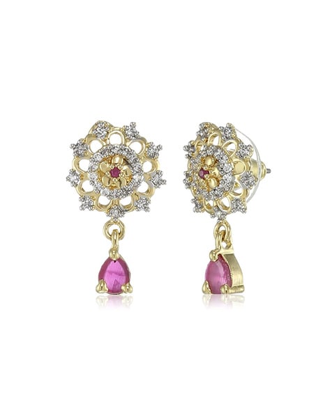 Ruby Drop Earrings | 18KT Gold - Melt Jewellery