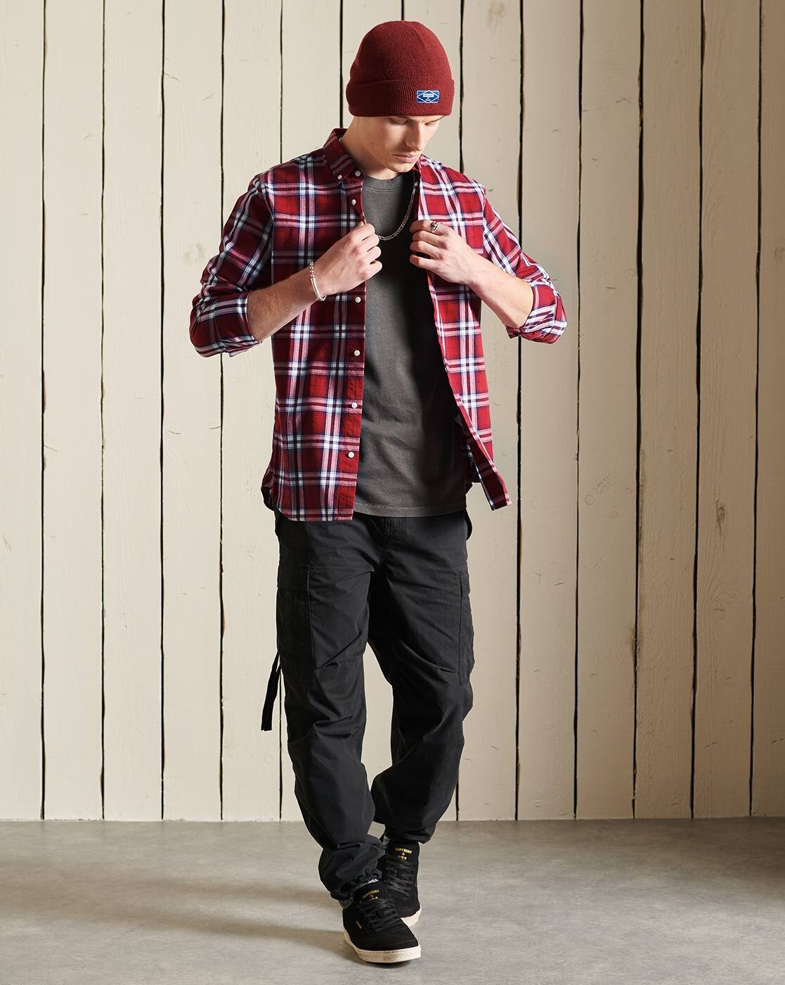 VINTAGE Checks Red & Blue Flannel Shirt