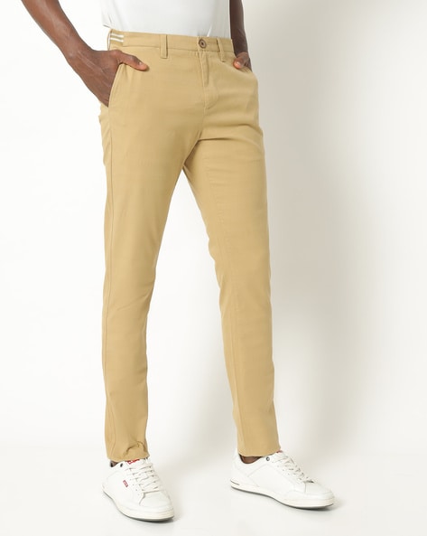 Buy CAVALLO by Linen Club Pink Slim Fit Elasticated Trousers for Men's  Online @ Tata CLiQ