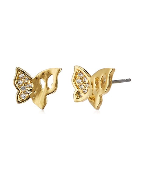 Adornia Butterfly Huggie Hoop Earrings gold – ADORNIA