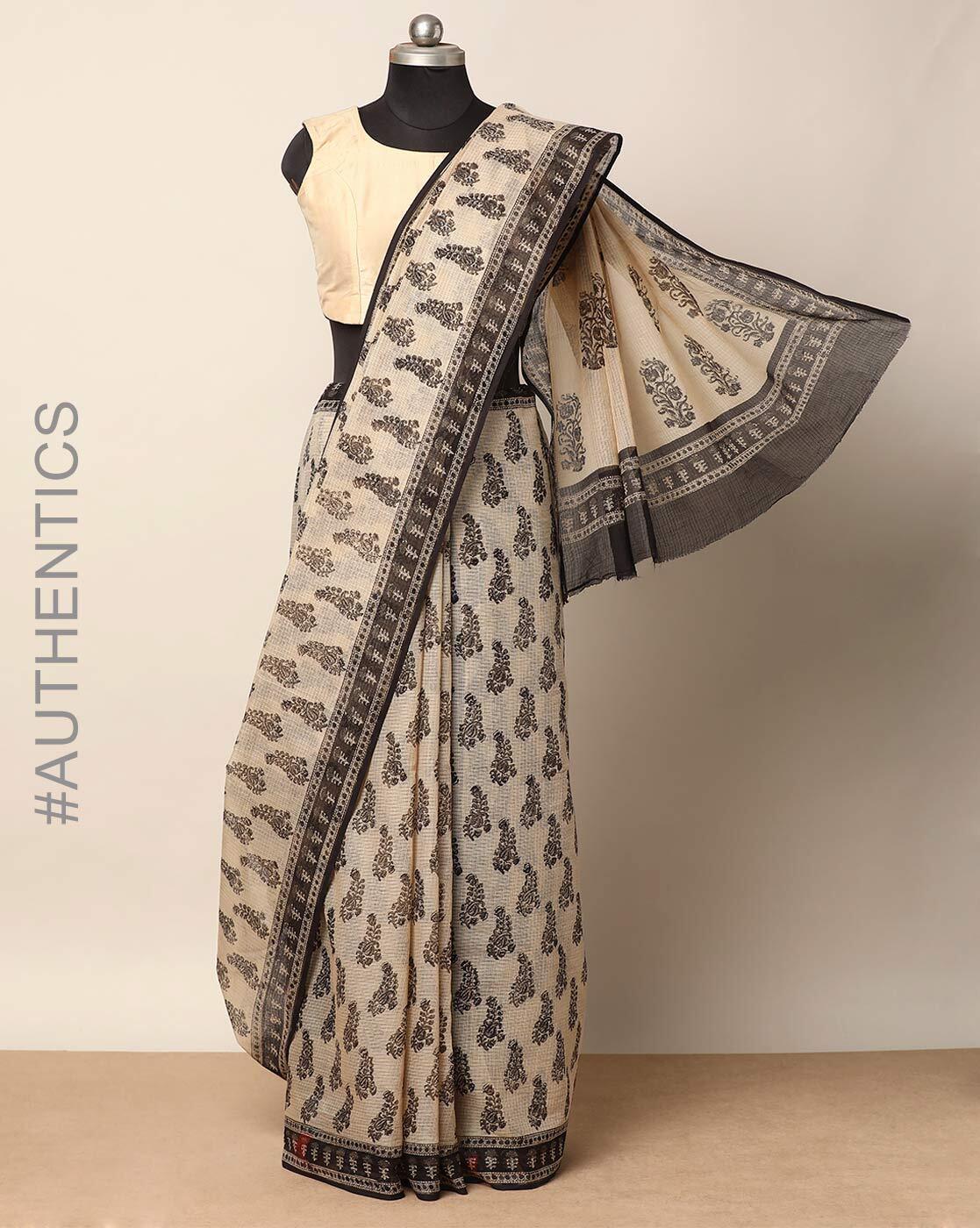 Buy Black Sarees for Women by Indie Picks Online | Ajio.com