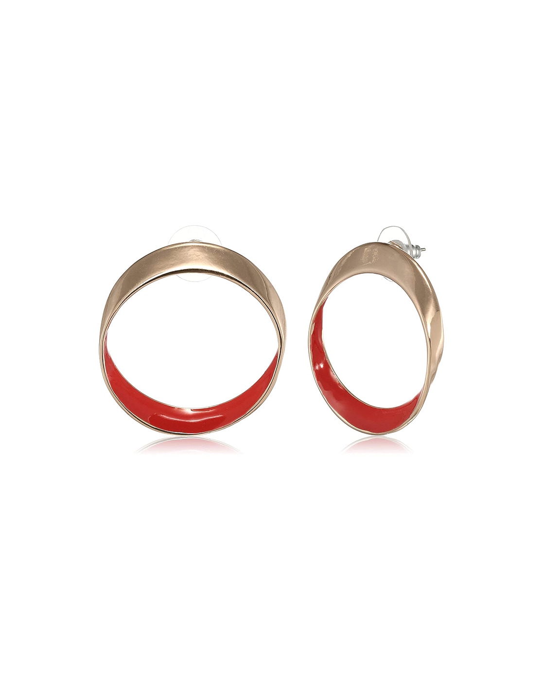 Earrings & Studs | Dark Red Hoop Earrings, Long Earrings For Women | Freeup