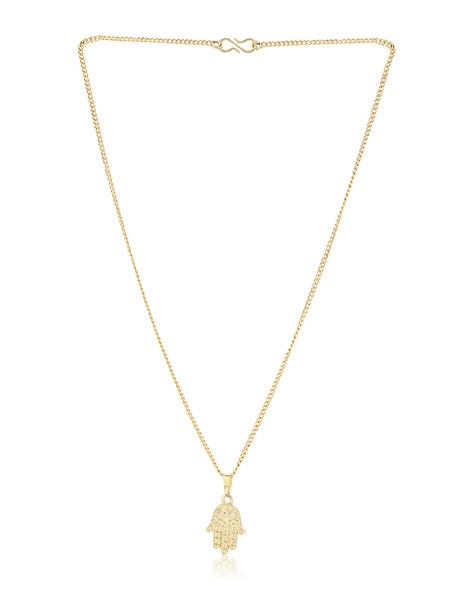 Hamsa Hand Necklace in Gold - Bass Jewellery