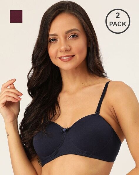 Buy Rosaline By Zivame Purple & Nude Coloured Bra - Bra for Women