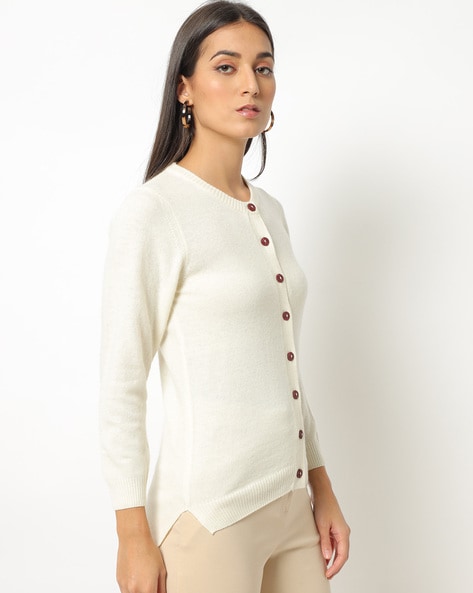 Buy White Sweaters Cardigans for Women by MONTE CARLO Online Ajio