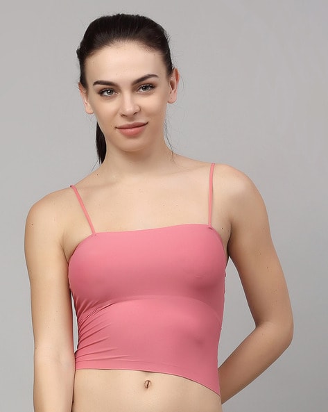 Buy PrettyCat Backless Halter Neck Bralette - Pink online