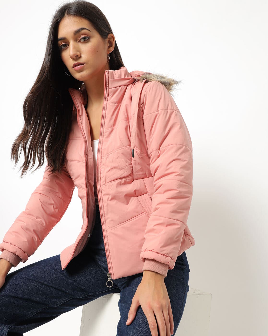 blush pink jacket