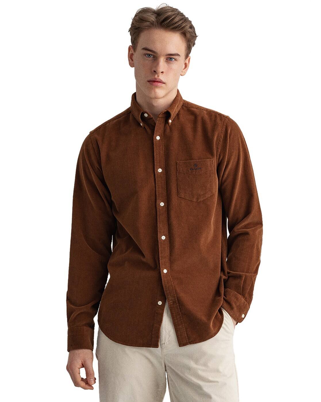 brown button down shirts