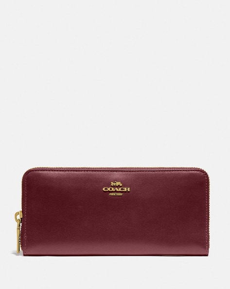 coach wallet maroon