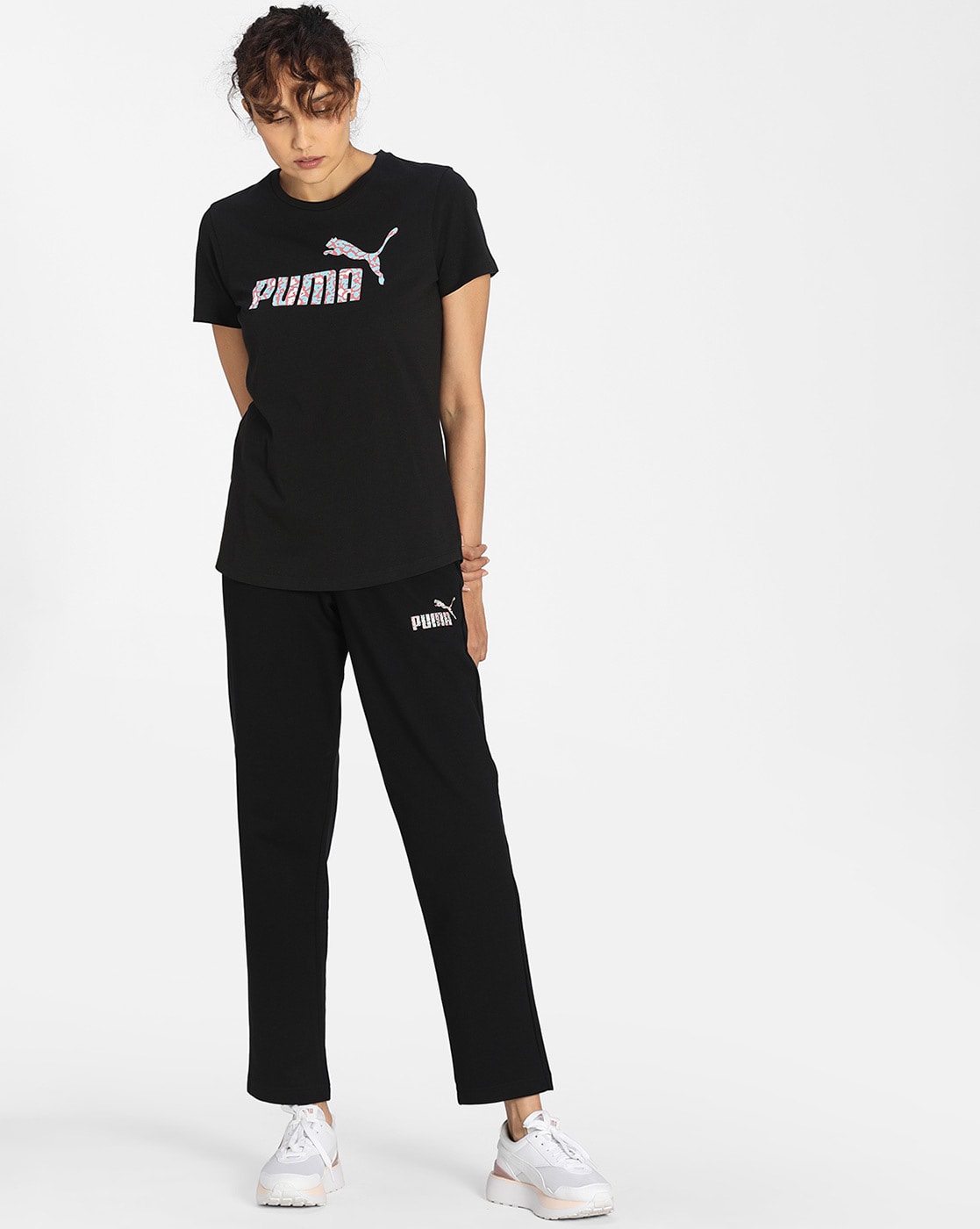Puma Women's Zippered Jersey Sweatpants, Black, M : Amazon.in: Clothing &  Accessories