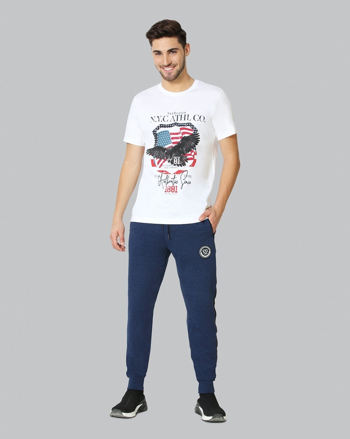 Buy Blue Track Pants for Men by VAN HEUSEN Online