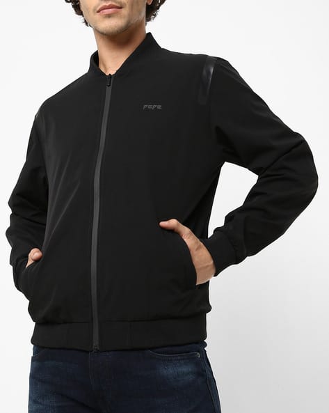 Slim Fit Zip-Front Jacket with Insert Pockets