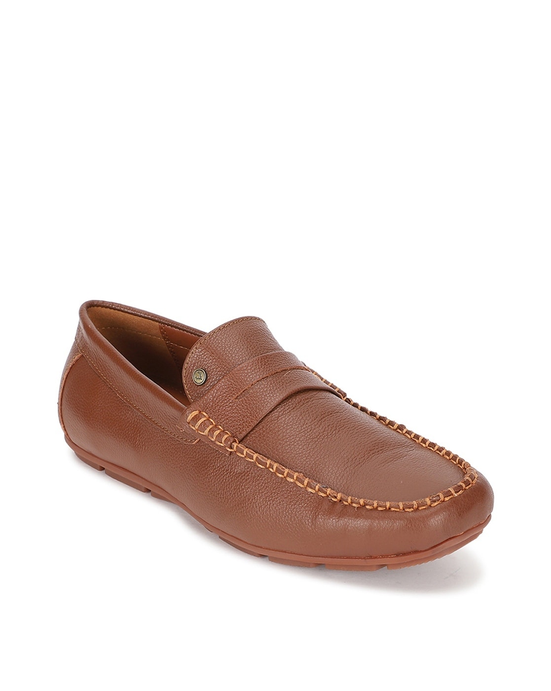 allen solly textured penny loafers