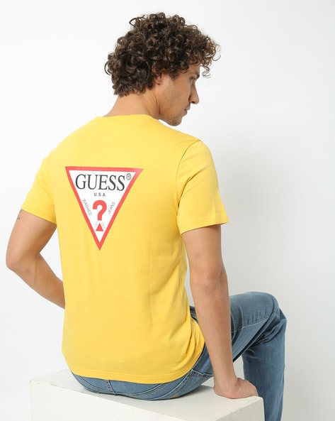 Guess t shirt outlet yellow