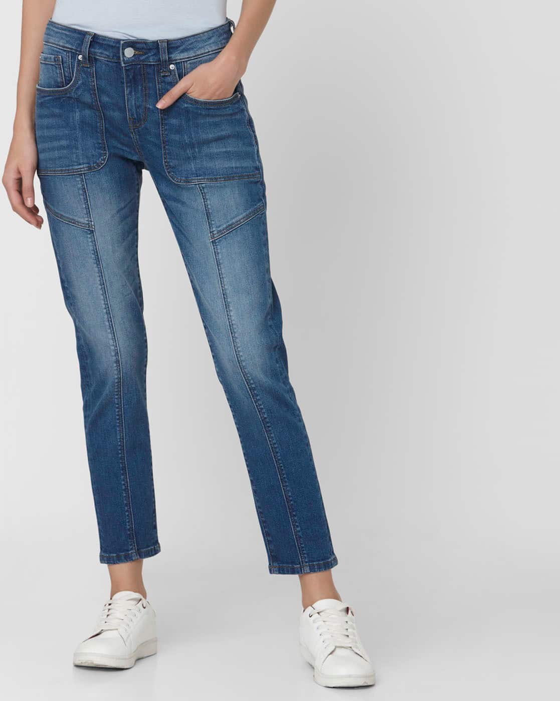 Vmpeach extra soft skinny mid-rise jeans | VERO MODA