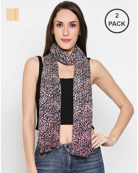 Pack of 2 Animal Printed Scarf Price in India