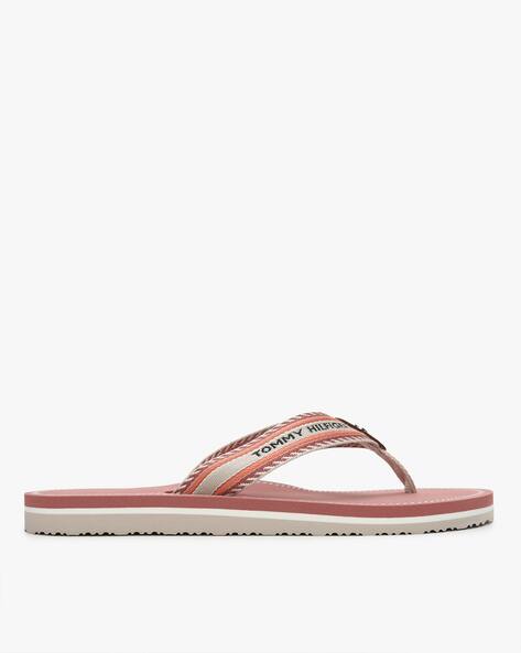 Buy Orange Flip Flop \u0026 Slippers for Women by TOMMY HILFIGER Online |  Ajio.com