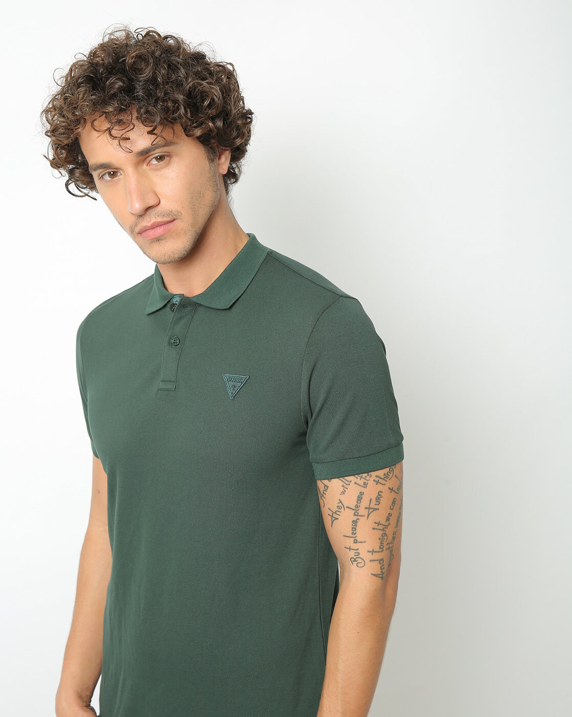 guess collar t shirt