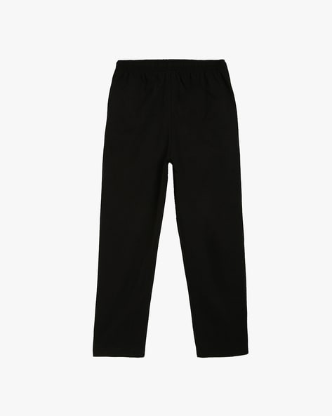 Buy GINI & JONY Black Solid Cotton Reguler Fit Boys Trousers | Shoppers Stop