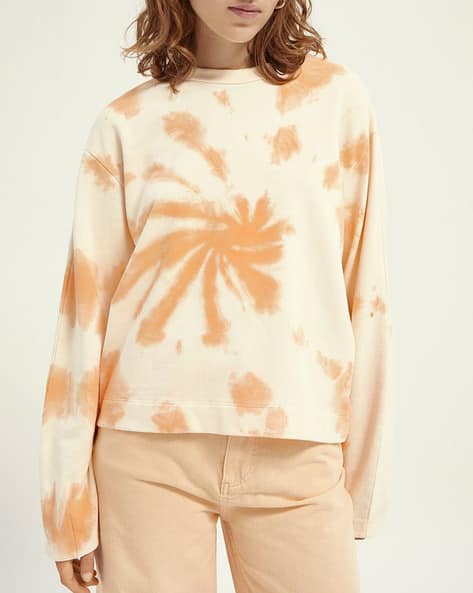 Tie Dye Print Organic Cotton Sweatshirt