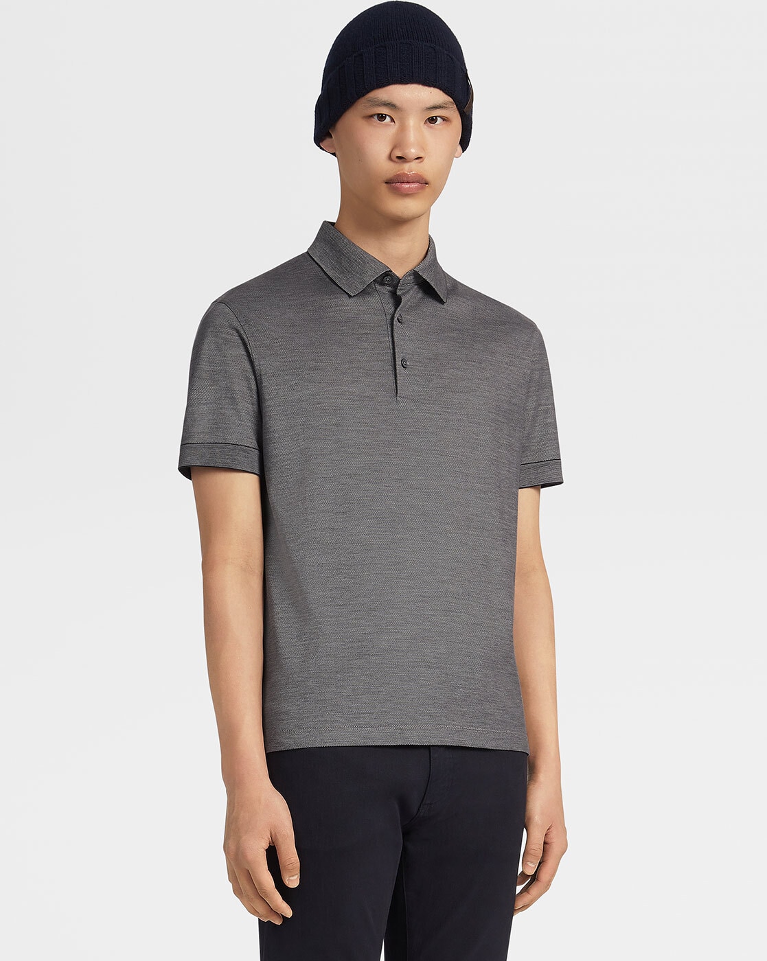 Zegna silk discount polo