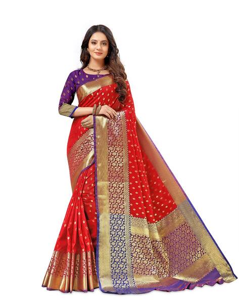 Buy Black Sarees for Women by GRIVA DESIGNER Online | Ajio.com