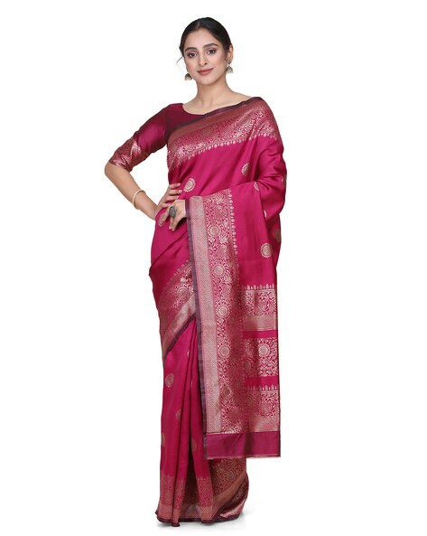 Buy Magenta Sarees for Women by AARRAH Online