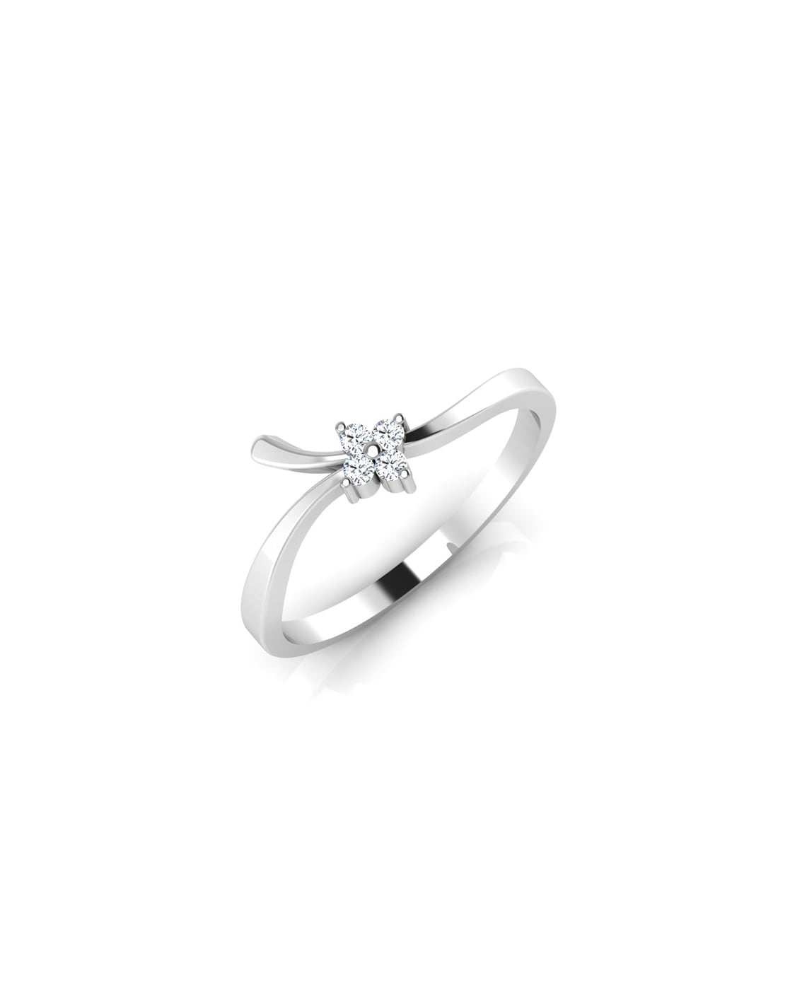 Buy KuberBox 18k Gold Per-Diem Diamond Ring for Women-Girls online