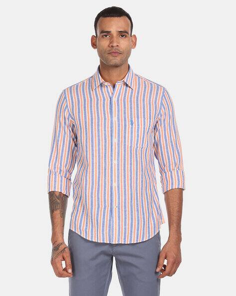 Buy Orange Shirts for Men by U.S. Polo 