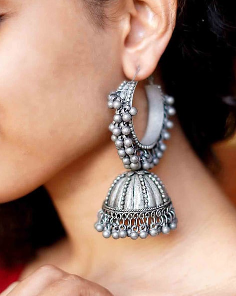 Oxidized Silver Plated Light Weight Big Jhumka Jhumki Earrings Jewelry  Women DQGB - Etsy | Oxidised silver jewelry, Silver jewelry accessories,  Silver jewellery indian