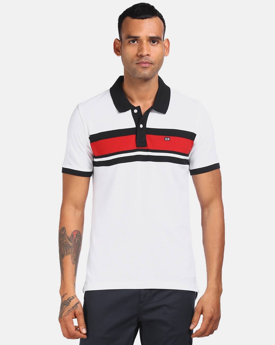 White Tshirts for Men by Arrow Sports 