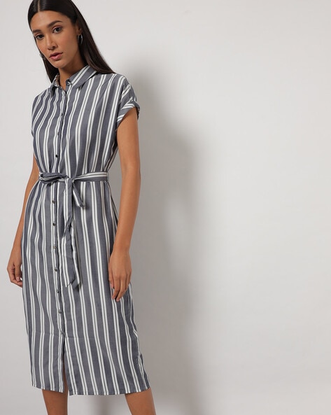 Cottinfab Women Striped Midi Shirt Dress – Dss Cottinfab Ltd