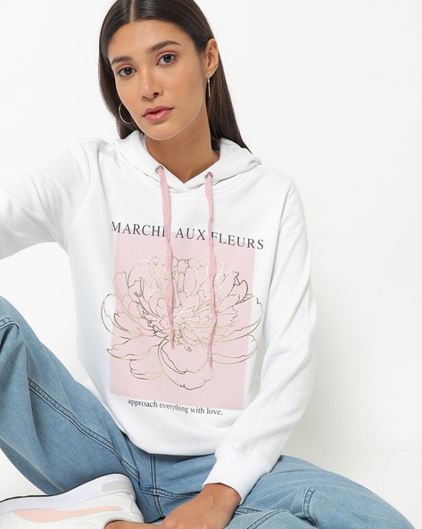 Buy White Sweatshirt & Hoodies for Women by DNMX Online