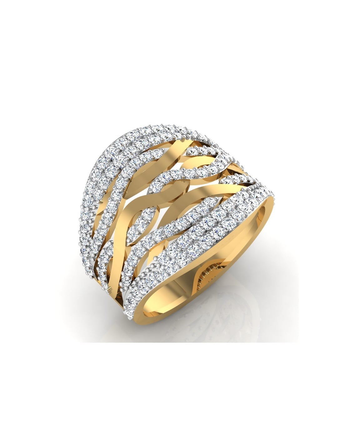 3/8 CT TDW Princess & Round Diamond Ring in 14k Yellow Gold - CBG000119
