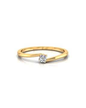 iski uski Diamond Studded Yellow Gold Ring-picture-31