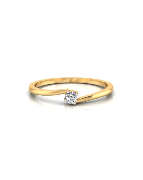 Amazon.com: Lzz 14k Gold Simple Diamond Ring Cubic Zirconia Stackable  Diamond Ring Ladies Wedding Ring Size 6-10 (US Code 6) : Clothing, Shoes &  Jewelry