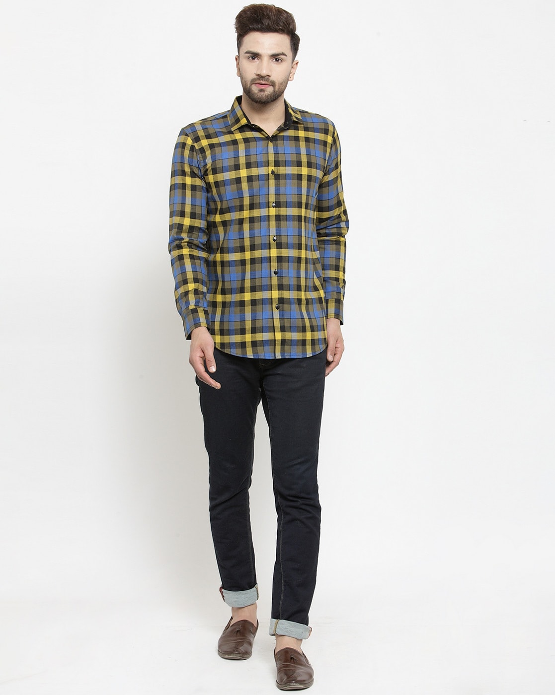 Buy Yellow Shirts for Men by PURPLE STATE Online