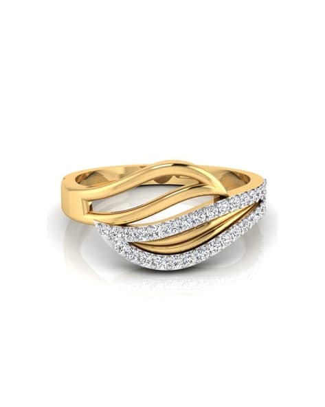 Yellow Gold Diamond-Studded Ring