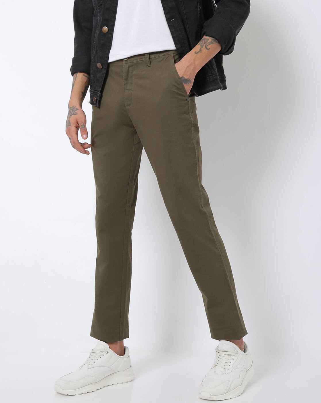 Buy Olive Trousers \u0026 Pants for Men by 