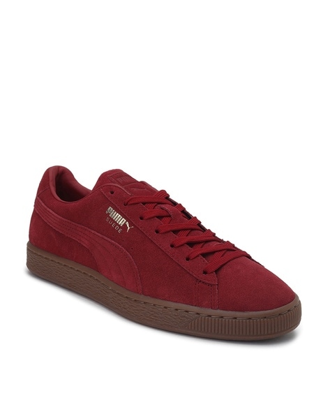 Burgundy puma clearance suede gum sole