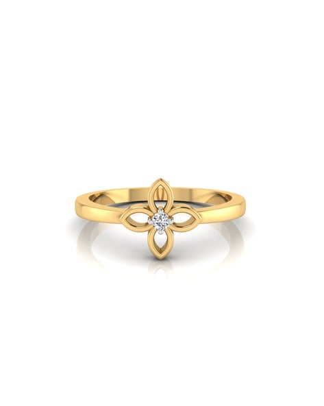 Gold diamond ring on sale for ladies