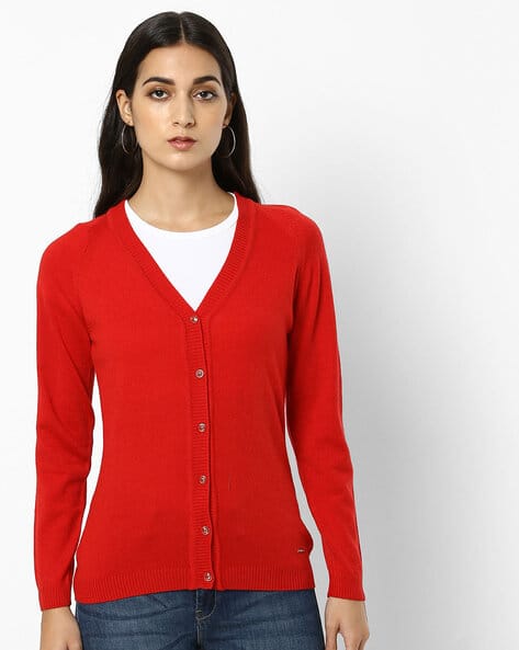 red cardigans ladies